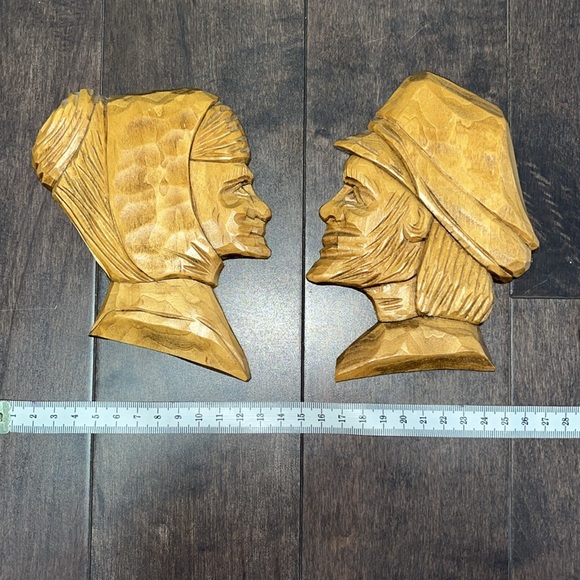 Hand carved couple Vintage - Picture 6 of 6